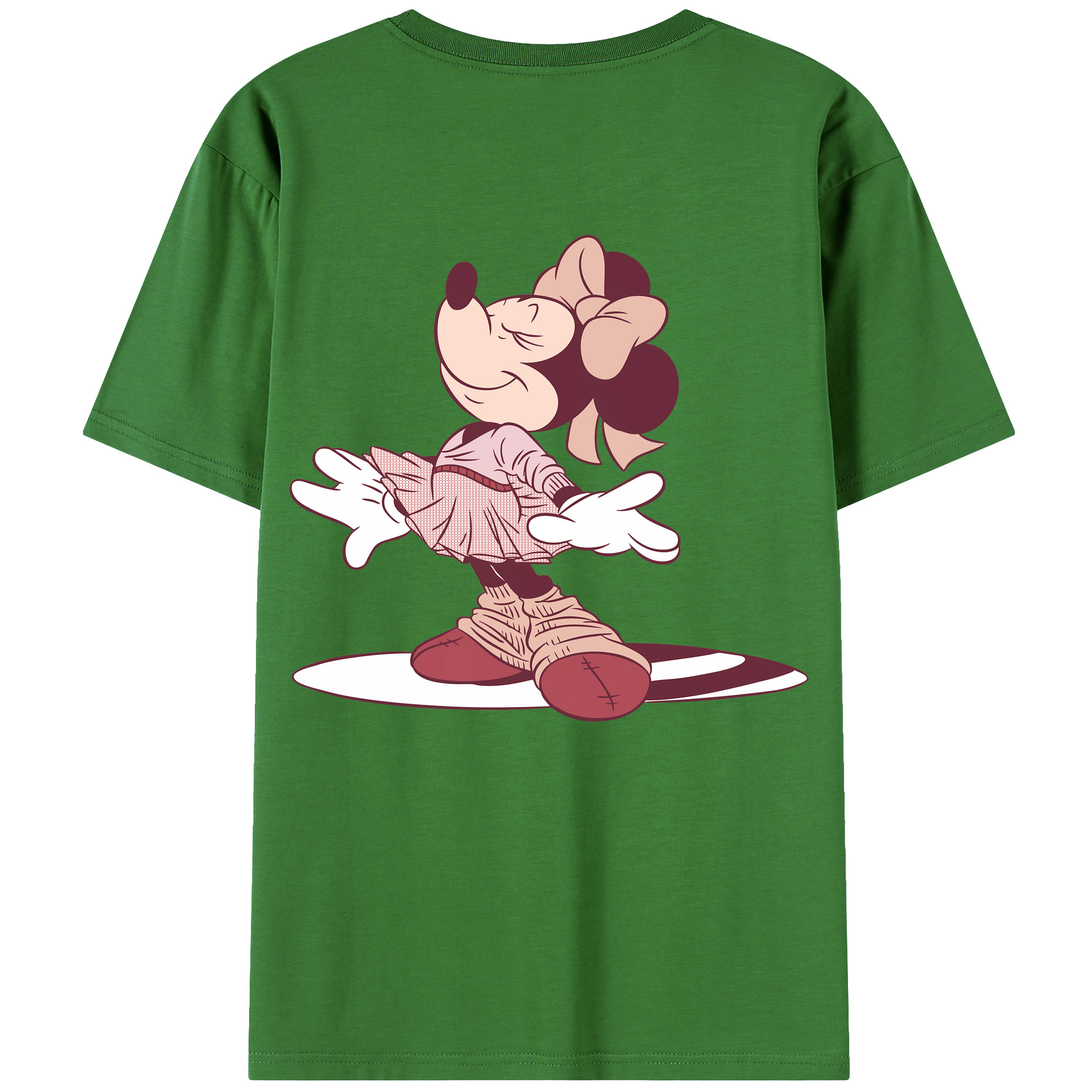 （画像用） ミッキーマウス Mickey Mouse レディース半袖Tシャツ(バックプリント)